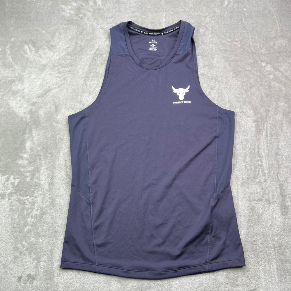 Under Armour Project Rock TurfGear Amourprint Tank Top Mens S Performance Fitted
